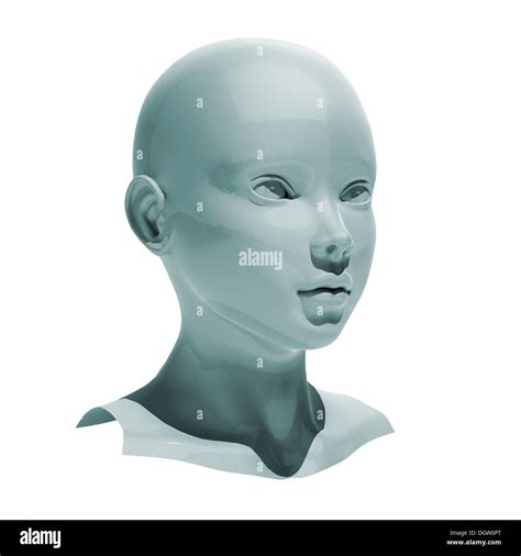 Android Head Isolated Stock Photo Alamy