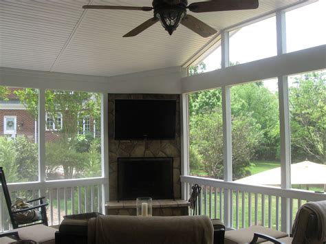 Screened porches can be a retreat in warmer weather. Excellent Photographs Pellet Stove placement Ideas Pellet ...
