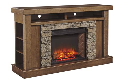 Tamilo Casual Medium Brown Solid Wood Fireplace Surround