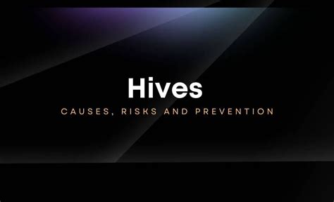 Hives Causes Risks And Prevention Resurchify