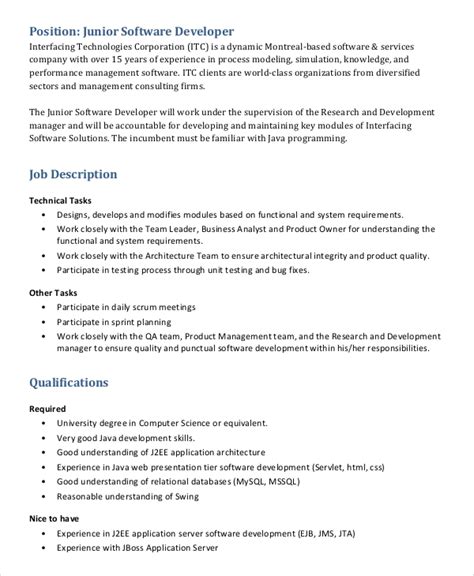 Free 8 Sample Software Engineer Job Description Templates In Pdf