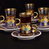 Imara Turkish Tea Set With Holder Porcelain Saucers Fairturk Com