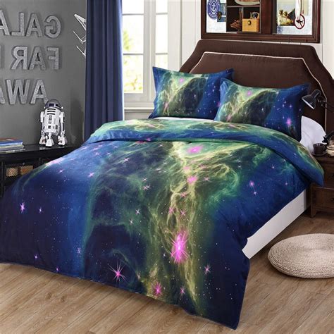 3d Galaxy Bedding Set Outer Space Bed Set Twin Queen Size Factory Direct Super Deal 2pcs 3pcs