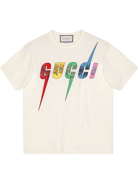 Gucci Oversize Cotton T Shirt With Gucci Blade With Images Shirts