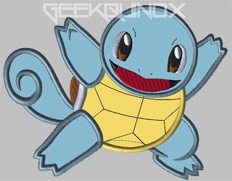 Squirtle Embroidery Applique Digital Download Silhouette Etsy