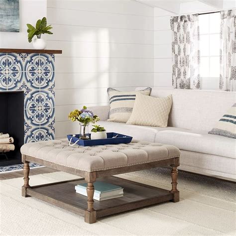 Ships free orders over $39. Amazon.com: Tufted Ottoman Coffee Table Centerpiece ...