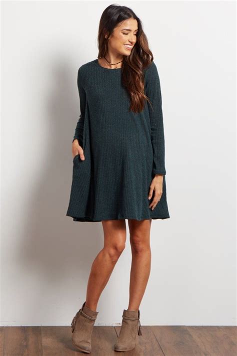 This Not So Basic Ribbed Maternity Sweater Dress Is A Necessity In Your