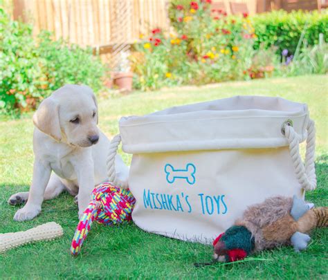 Personalised Dog Toy Basket Dog Toys Storage Bag Dog Toy Etsy Uk