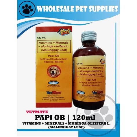 Papi Ob Syrup Vitamins Minerals Moringa Oleifera L 120ml