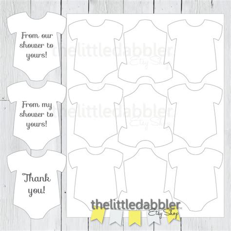 Themes for baby shower free printable baby shower tags htmli have created 45 cute and free printable tags for all the themes i am providing info about on this site you can can frame and place on the. Baby Shower Mini Onesie Favor Thank You Gift Tag Template