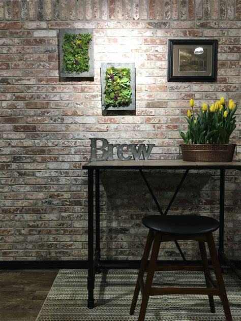 Rustic Brick Accent Wall With Olde City Thin Brick In 2020 Brick