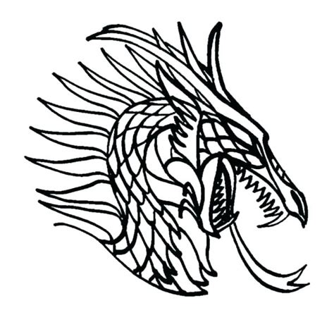 Dragon Head Coloring Page At Free Printable