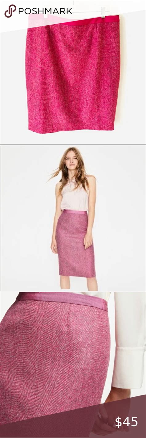 Boden British Tweed Pink Pencil Skirt Nwt Pink Pencil Skirt Pencil