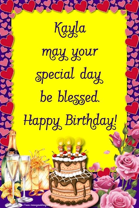 Happy Birthday Kayla Cake 🎂 Greetings Cards For Birthday For Kayla