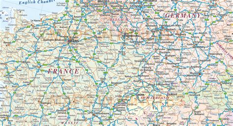 Central Europe Political Country Vector Map With Roads Fully Layered In