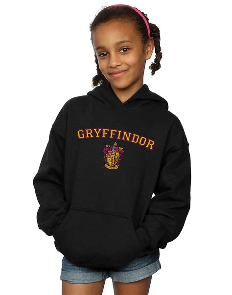 Harry Potter Girls Gryffindor Crest Hoodie Fruugo Uk