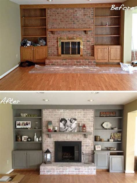 Home Brick Fireplace Makeover Home Remodeling