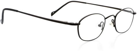 optical eyewear oval shape metal full rim frame prescription eyeglasses rx black walmart