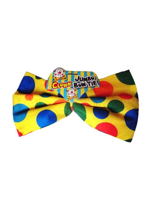 Circus Clown Jumbo Bow Tie Harlequin Joker Fancy Dress Accessory