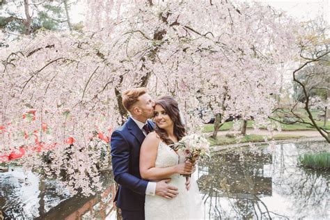 One Of Our Couples Under Our Beautiful Blossom Trees Weddingcouple