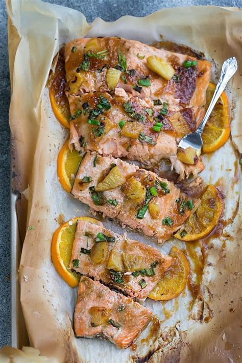 Pineapple Orange Teriyaki Salmon