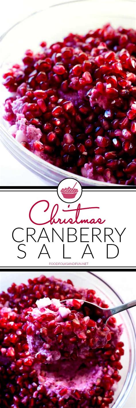 Christmas Cranberry Salad • Food Folks And Fun