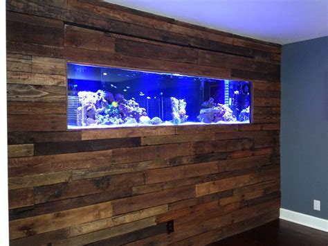 Pallet Board Wall With Salt Water Aquariumour Favorite Project In