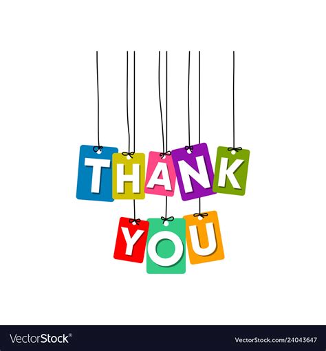 Thank You Greeting Card Royalty Free Vector Image