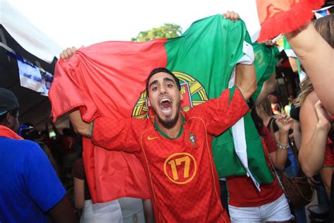 puɾtuˈɣaɫ), officially the portuguese republic (portuguese: Little Portugal breaks out in glee after historic Euro ...