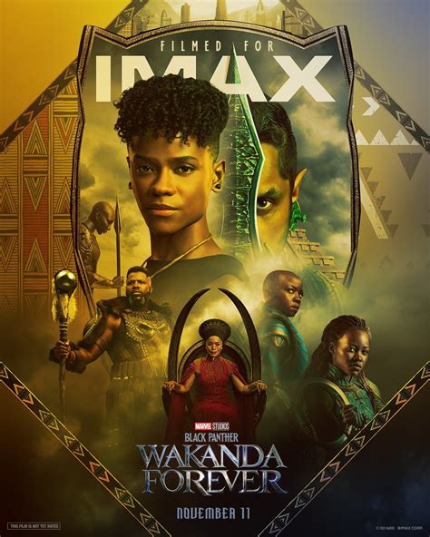 Black Panther Wakanda Forever Promotional Poster Imax Black