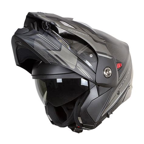 Scorpion Adx 2 Carrera Modular Helmet Matte Black Silver 22300