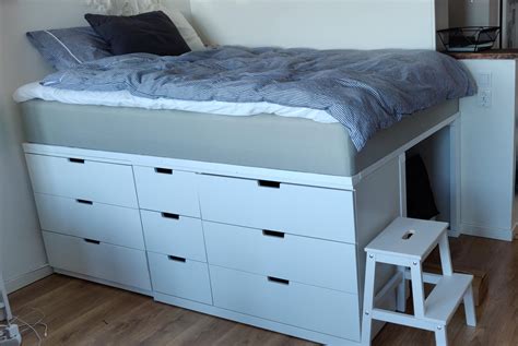 Elevated Bed With Nordli Drawers Underneath Rikeahacks
