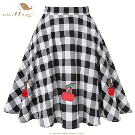 Buy Sishion Checkerboard Checkered Skirt Designer Women Sexy High Waist Vintage