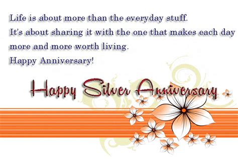 Silver jubilee is a celebration held to mark a 25th anniversary. 25th Wedding Anniversary Wishes, Quotes, Images for ...