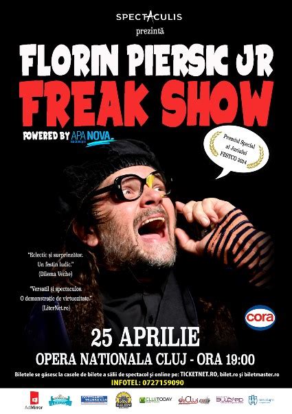 Is the author of the novel romantic porno (2011), as well as of the collection of short stories entitled. „FREAK SHOW": One-man-show cu FLORIN PIERSIC JR. la Opera ...