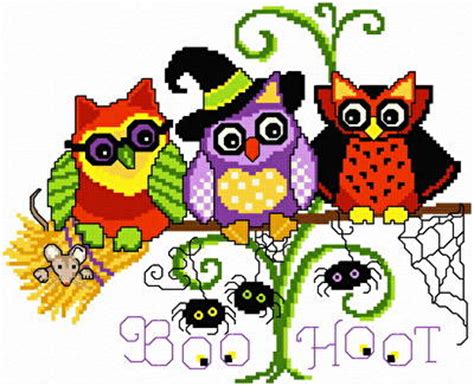 With over 17,000 cross stitch patterns, leaflets and books available, we're sure you can find the perfect pattern! Halloween Hoots Cross Stitch Pattern halloween