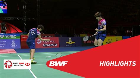 Total bwf world championships 2017 badminton f m2 ws pusarla v sindhu vs nozomi okuhara. TOYOTA Thailand Open 2019 | Semifinals WD Highlights | BWF ...