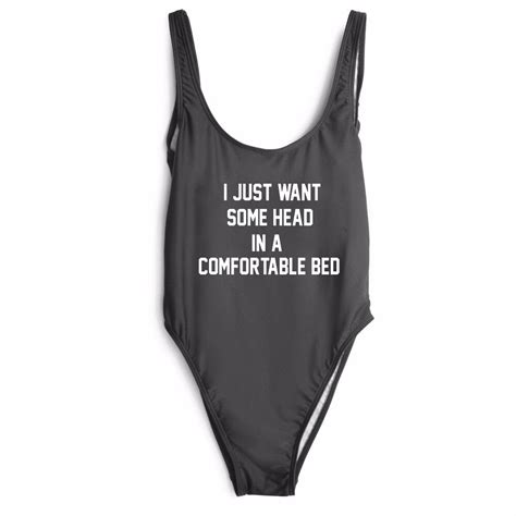 Women Sexy I Just Want Some In A Comfortable Bed Bodysuit One Piece
