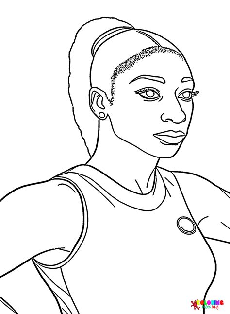 Simone Biles Coloring Pages Printable For Free Download