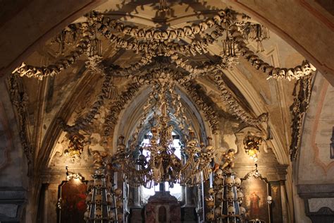 Church Of Bones Sedlec Ossuary In Czech Republic Contains Bones Of