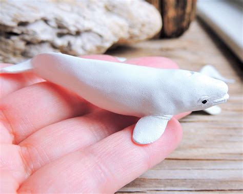 Miniature Beluga Whale Animal Figures Figurines Dollhouse Etsy
