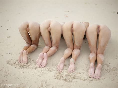 Ariel Marika Melena And Mira In Nude Beach By Hegre Art Photos The