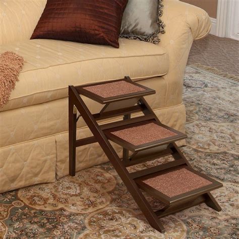 Shop for wood step stool at bed bath & beyond. Petscene 2-in-1 Dog Cat Stairs Foldable 3 Steps Pet Ramp Wooden Doggy Ladder | Buy Pet Steps ...