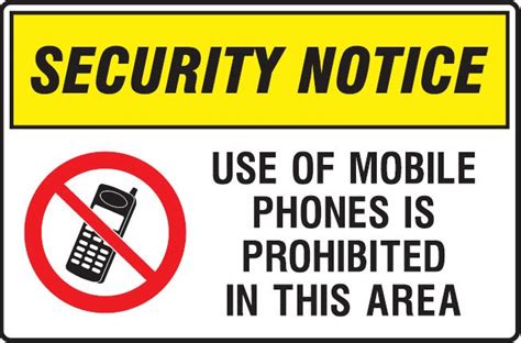 Mobile Phone Signs Use Of Mobile Phones Is Prohibited In This Area