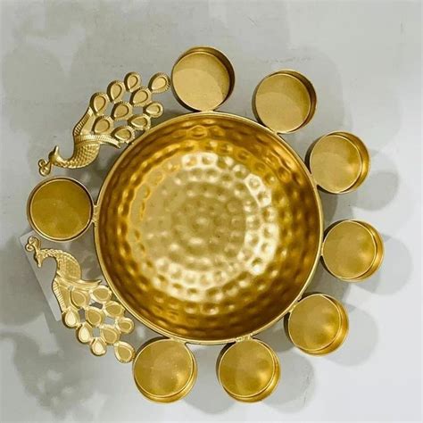 Golden Round Polished Brass Urli For Pooja At Rs 900piece In Jaipur