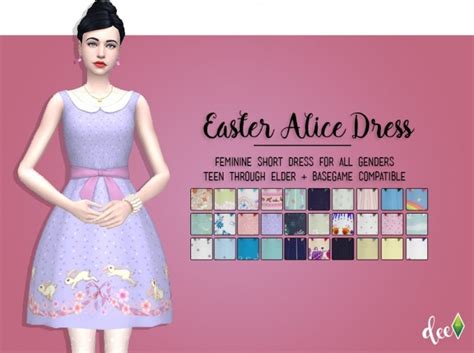 Easter Alice Dress At Deetron Sims Sims 4 Updates