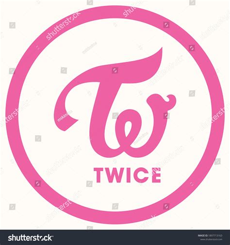 Twice Logo Vector Label Kpop Girl Group Royalty Free Stock Vector