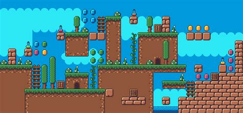 Nature Platformer Tileset X FREE By RottingPixels