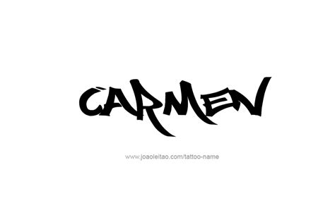 Carmen Name Tattoo Designs