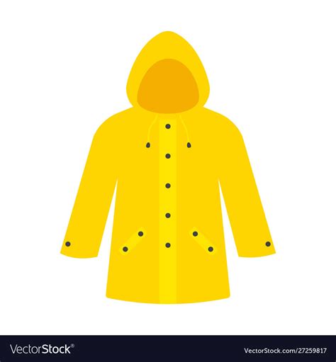 Yellow Raincoat Waterproof Clothes Royalty Free Vector Image